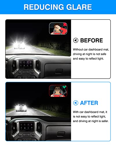 Image of Autorder Dashboard Cover Mat for 2014-2018 Chevy Chevrolet Silverado /GMC Sierra 1500, 2015-2019 Silverado /GMC Sierra 2500HD 3500HD Accessories Dash Cover Flannel Sunshade Glare UV Rays Protector