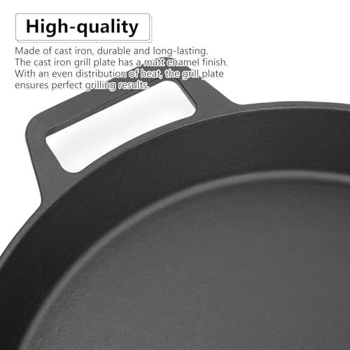 Poêle à griller en fonte Ø 40 cm à double bec verseur GFTIME - 8