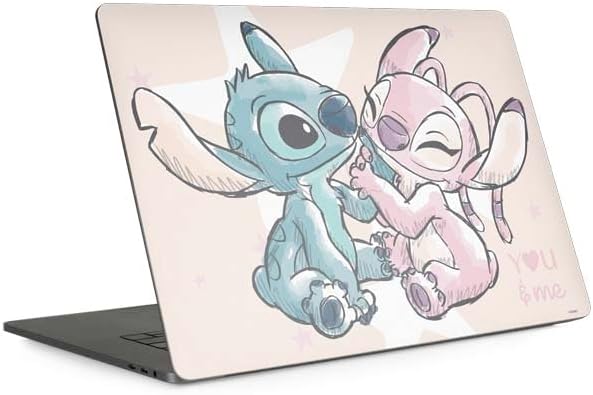 Skinit Decal Laptop Skin Compatible with MacBook Pro 15-inch with Touch Bar (2016-19) - Officially Licensed Disney Lilo and Stitch Stitch and Angel Design