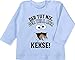Shirtracer Statement Sprüche Baby - Der TUT nix, der Will nur Kekse! - schwarz - 6/12 Monate - Babyblau - Spruch - BZ11 - Baby Langarmshirt für Jungen und Mädchen