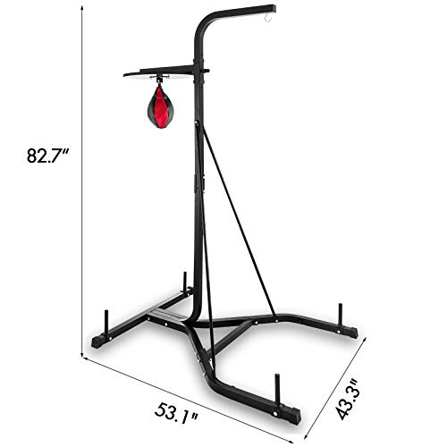 Happybuy Free Standing Boxing Bag Stand,Unisex Boxing Set, Foldable Single Station Heavy Bag Stand,Punching Ball,Boxing Punching Speed Ball,Boxing Bag with Boxing Rack, for Training, for Home Fitness