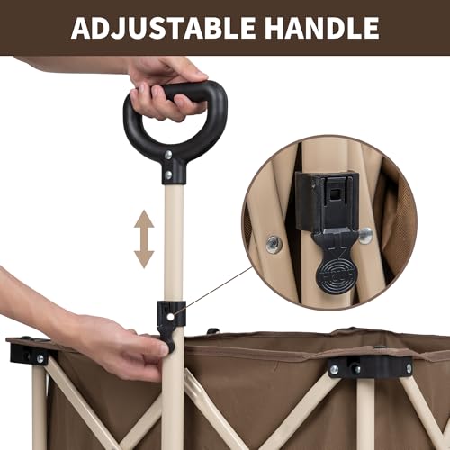 Naturehike Carrinho dobrável dobrável de 280 L, capacidade de 150 kg, carrinho utilitário dobrável a