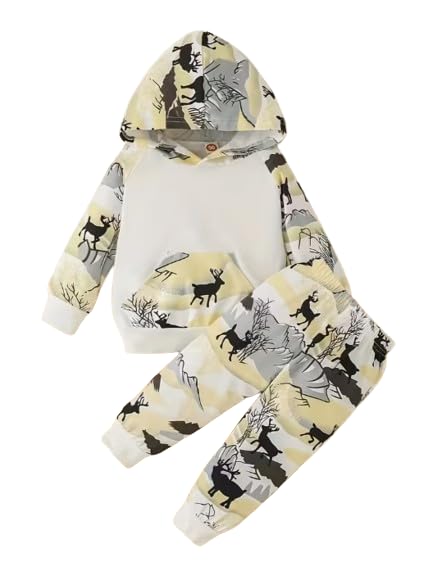 Image of NOVA BLOOM Kids Clothes for Boys | Cotton Printed Sweatshirt and Pants Set, Lightweight Breathable Kids Dress Boy Outfit, Comfortable Baby Boy Dress for Summer and Winter Wear