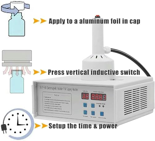 Machine d'étanchéité à l'induction de 20 à 85 mm portable pour bouchon de bouteille