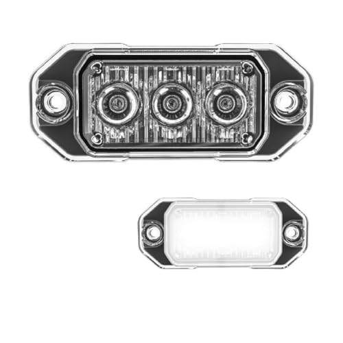 SpeedTech Lights Z-3 9W LED Strobe Light, Clear/White, Surface Mount,