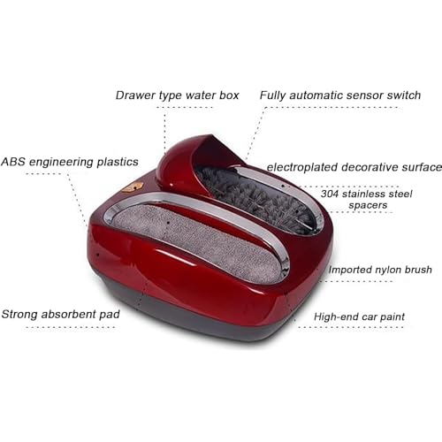 Máquina de limpieza de suelas, unidad automática de pulido de suela de zapato con almohadilla absorbente de agua y función de inducción para uso doméstico, clínica, hotel