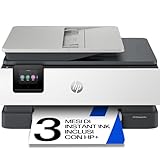 HP OfficeJet Pro 8122e 405U3B, Stampante Multifunzione a Getto d'Inchiostro A4 a Colori, Fronte e Retro Automatico, 20 ppm, Wi-Fi, Smart, 3 Mesi di Inchiostro Instant Ink Inclusi, Grigia