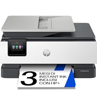 HP OfficeJet Pro 8132e 40Q45B, Stampante Multifunzione a Getto d'Inchiostro A4 a Colori, Fronte e Retro Automatico, 20 ppm, Wi-Fi, Smart, 3 Mesi di Inchiostro Instant Ink Inclusi, Grigia