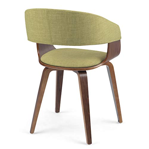 Simplihome Lowell 17 Inch Mid Century Modern Bentwood Dining Chair In Acid Green Linen Look Fabric, For The Dining Room #TOP6