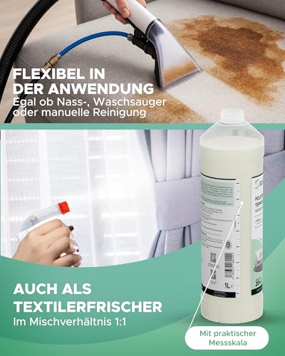 sauberland® 1L Waschsauger Polsterreiniger Konzentrat – Reinigung Polster & Auto – Reinigungsmittel Nasssauger… – Ansicht 5