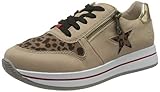 Kontrastfarbene Einsätze Rieker Damen Frühjahr/Sommer N4531 Sneaker, Beige (Nude/Loam/Rosso/Bronze/ 63 63), 39 EU