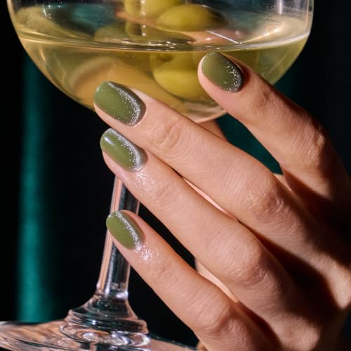 Image of ohora Semi Cured Gel Pedi Strips | Green, Glow | N Olive Glow