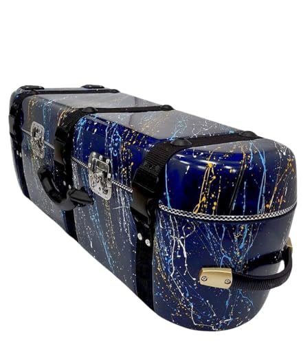 Image of MIRAJ Musical Tabla Fiberglass Case 3 Set (Dark Blue Splash)