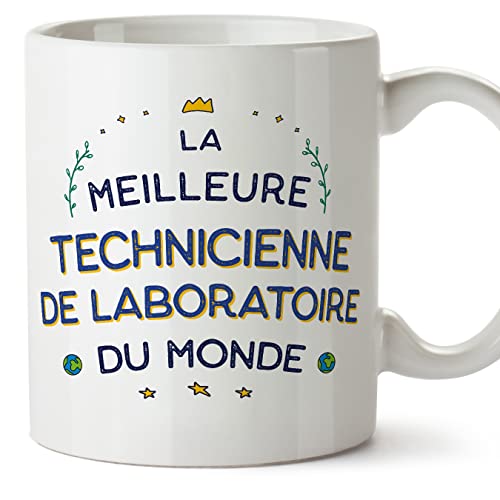 Mugffins - Mugffins Tasses pour TECHNICIENNE DE LABORATOIRE - En Français - Cadeau original pour TECHNICIENNE DE LABORATOIRE femme - Meilleur du Monde - 11 oz / 330 ml