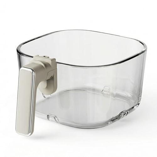 Image of Glass Bowl for Kilig Nexa Core | 4L Borosilicate Glass Bowl | Toxin-Free, Food-Safe Air Fryer Basket with Ergonomic Handle | Glass Bowl for Cooking, Serving & Storage