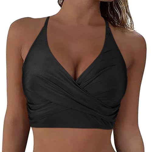 Hilor Women's Push Up Bikini Tops Underwire Swimsuit Top Sexy V Neck Bikini Bathing Suit Swim Tops3