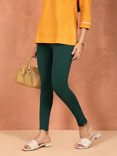 Image of TWIN BIRDS Women Cotton Blend Kurti Pants | Sleek Ethnic Daily Trousers