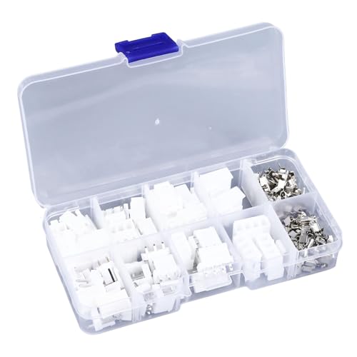 Kit de Connecteurs JST VH3.96 120 Pièces, Kit de Connecteurs de Bornier à Vis, Connecteur de Boîtier 2P-4P 3,96 Mm