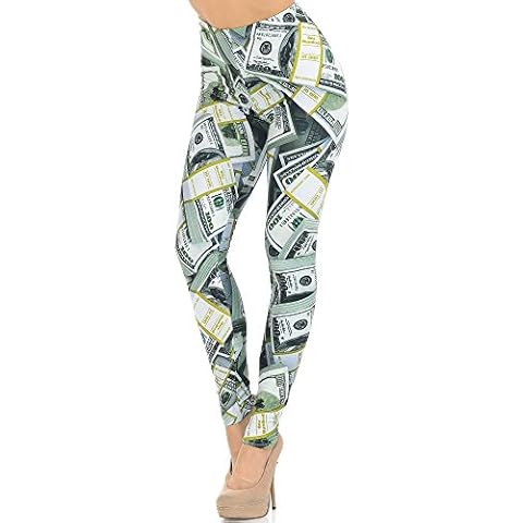 World of Leggings - Creamy Soft Cash Money Leggings - USA Fashion™ Cover