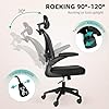 Duejdio Comfortable Home Office Computer Chair, Adjustable Headrest Armrest, Lumbar Support, Up and Down Adjustable 360 Degree Swivel Chair #4