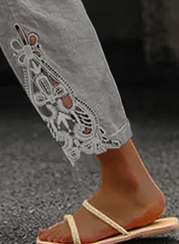 Image of Women Fashion 2026 Casual Elastic Waist Pants with Pockets