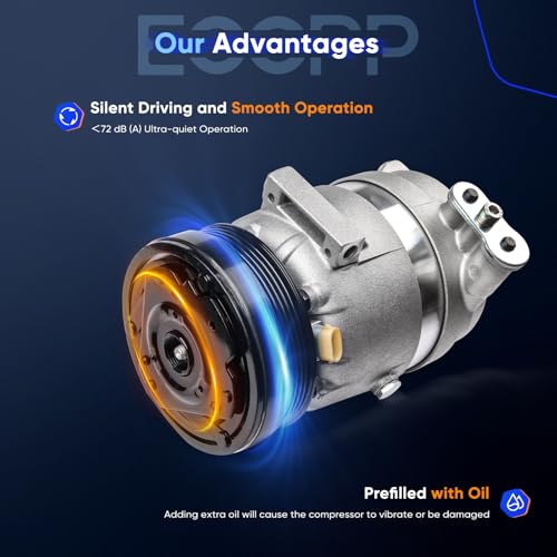 Image of ECCPP AC Compressor Direct Fit for Chevrolet Aveo L4 1.6L 2009-2016 | Fast Cooling AC Compressor with Clutch
