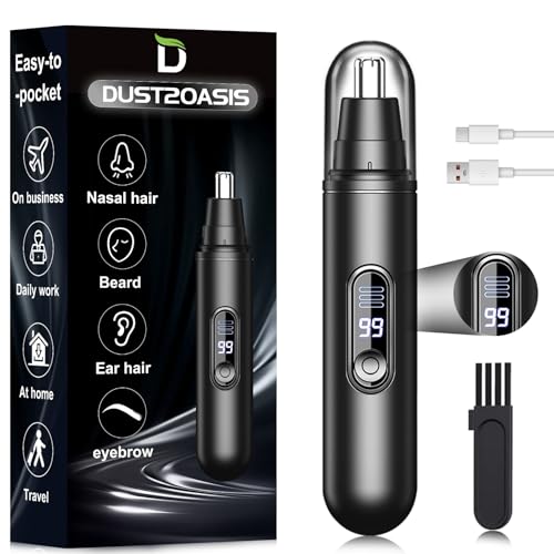 Tondeuse nez oreilles et cheveux pour vos déplacements avec batterie rechargeable et écran LED