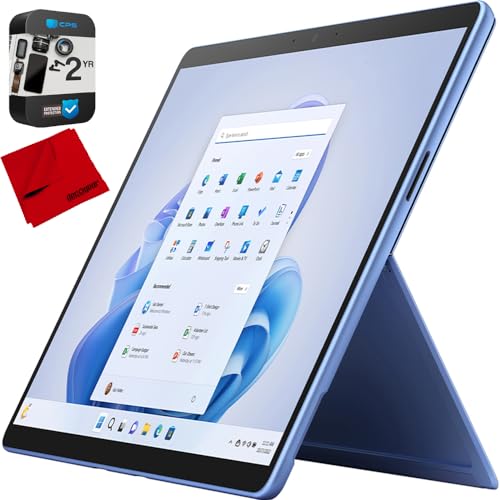 Image of Microsoft Surface Pro 9 13 inch Touch Tablet, Intel i7 16GB /256GB, Sapphire (Renewed) Bundle with 2 Year Enhanced Protection Pack