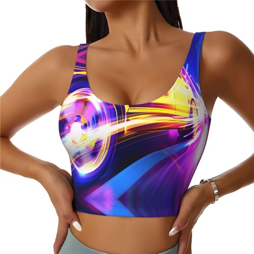 Gilet de sport respirant femme Racing Speed Prints pour entraînement et yoga