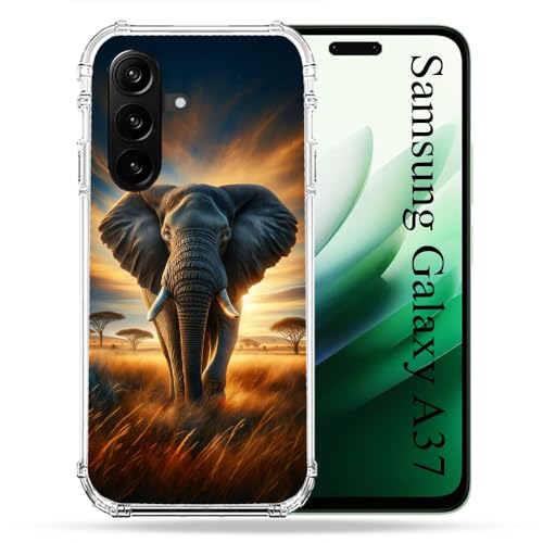 Coque Samsung A37 5G renforcée motif éléphant savane antichoc