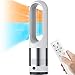 YHY123 Ventilatore Senza Pale a Torre -termoventilatore/Ventilatore di Raffreddamento con Telecomando,Oscillante di 80°,8 velocità,Ventilatore Purificatore d'Aria Silenzioso per Soggiorno, Ufficio