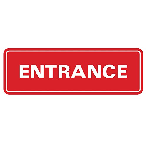 Porte d'entrée plaque murale rouge vif pour une signalisation précise