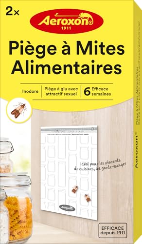 Aeroxon - Trappola antitarme del Cibo, Confezione da 2, ad Azione Rapida, Ideale per cucine o spazi di archiviazione