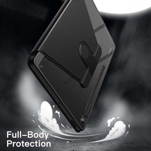 Image of JETech Rotating Cover Case for Samsung Galaxy Tab S10 FE Plus /S10 FE+ 13.1-Inch with S Pen Holder, 360 Degree Rotation Protective Stand Cover Clear Back, Auto Wake /Sleep (Black)