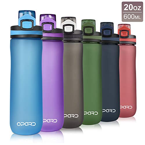 Opard Sports Water Bottle, 20 Oz BPA Free Non-Toxic Tritan Plastic Water Bottle