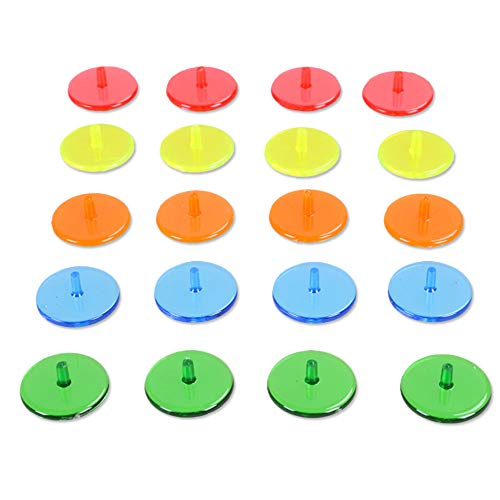 How True 100 Pieces Plastic Transparent Golf Ball Position Marker Mixed Colors Round Golf Ball Markers(Random Color) #TOP2
