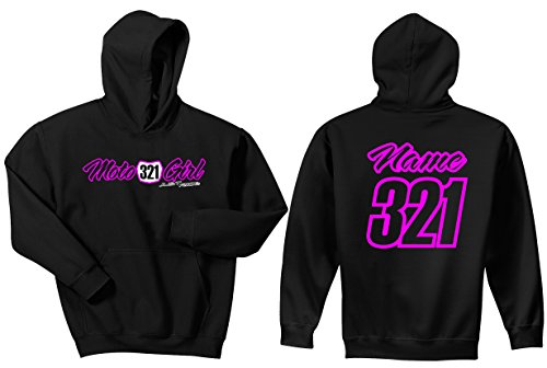 JUST RIDE MOTO GIRL Youth Hoodie Sweat Shirt Motocross Number Plate Custom Personalized2