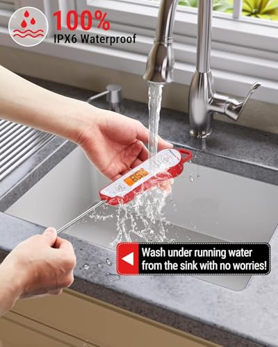 Image of LABART ThermoPro TP15 Digital Meat Thermometer Waterproof Cooking Thermometer with Long Probe Instant Read Meat Thermometer for Smoker Grilling Oven BBQ Kitchen Food Candy