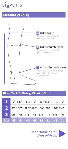 Image of Sigvaris Motion Flow Tech Calf High Compression Socks for Men & Women - Moisture Wicking, Cushioned Sole Support