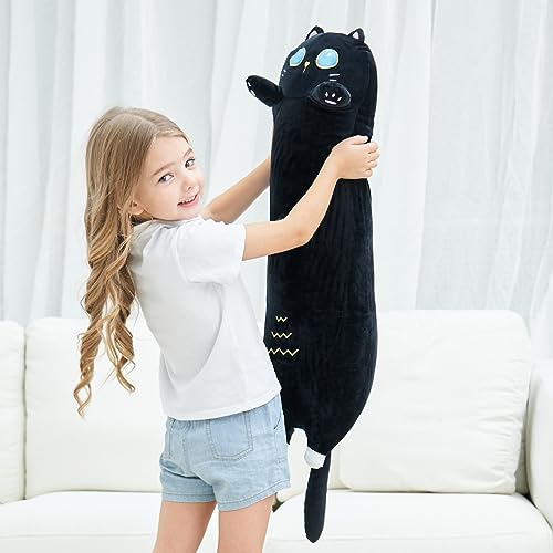 FFxiong Long Black Cat Plush Body Pillow #TOP24