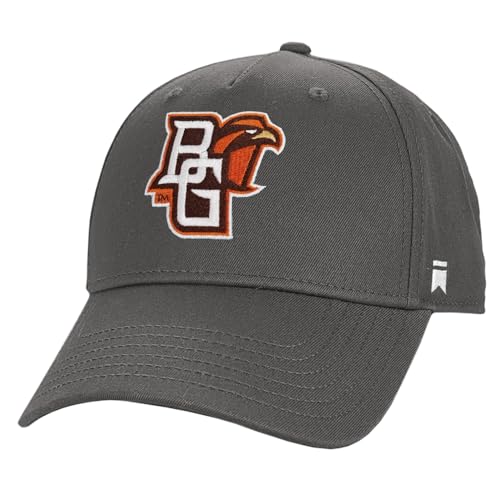 Campus Lab Bowling Green State University Primary Logo Official Collegiate Adjustable Strapback 5 Panel Structured Hat - Unisex for Men and Women, Charcoal