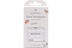 Moss and Fawn Food Milestone Fridge Magnet Set: Track Your Baby's Food Journey Perfectly