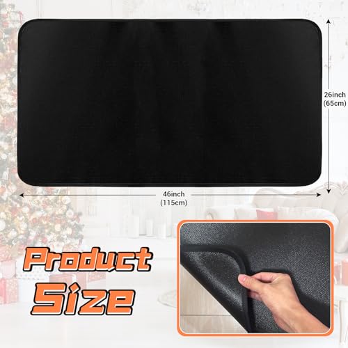 Protalwell Hearth Rugs Fireproof, Fireplace Rug, Fireplace Mat, Fireplace Rugs Fire Resistant, 46\" x26”, Heated Floor Mat for Outdoor Grills, Fire Pits, Smokers, Woodstoves, ER001 - Thumbnail 2