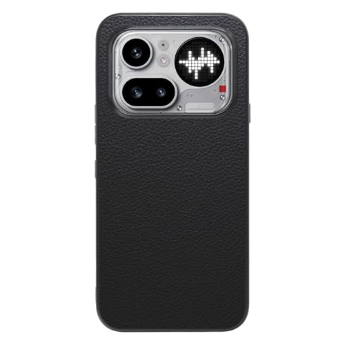 LOOF LUXURY-SHELL �{�v ���U�[ �X�}�z�P�[�X for Nothing Phone (4a) Pro �p �P�[�X �J�o�[ �X�g���b�v�z�[�� �V���v�� �ϏՌ� ���^ �y�� leather [�u���b�N]