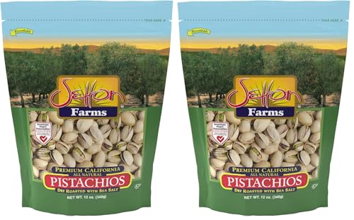 Image of Setton Farms Premium Pistachios, Dry Roasted with Sea Salt, 12 Oz. Bag (Pack of 2)