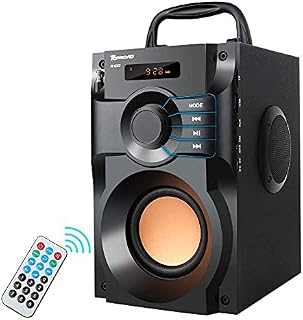 TOPROAD A100 Portable Bluetooth Speaker Wireless Stereo Bass Subwoofer with FM Radio Remote Control