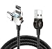 Produktbild Yobobo Magnetisches Phone Ladekabel 2-in-1 mit USB Typ C und L-Anschluss 90-180 Grad drehbar Schnellladekabel&Datenkabel,abgewinkelt,kompatibel mit USB C Android Phones und i-Product Geräten (1m)