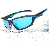 Marino Bonatti Floating Fishing Sunglasses for Men Polarized UV400 Water Sports Glasses Wrap Shad...
