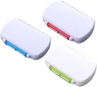Organizador de pastillas Organizador de pastillas Dispensador de tabletas de medicina Organizador de tabletas Cajas de pastillas 7 días 4 veces al día Pastillero semanal Suministros médicos Azul