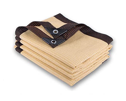 90% Beige Schattiernetz Schatten Sonnenschutznetz, 1x3m 2x4m 3x6m 4x8m 5x10m 7x8m 10x12m Sonnenschutz Garten mit Ösen, Sonnensegel Schattentuch für Gewächshaus Blumen Pflanzen (Size : 7x7m/23x23ft) Cover
